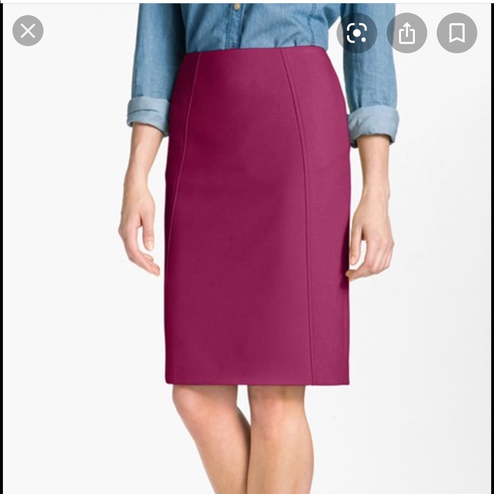 elegant plum Halogen seamed pencil skirt, Sz4